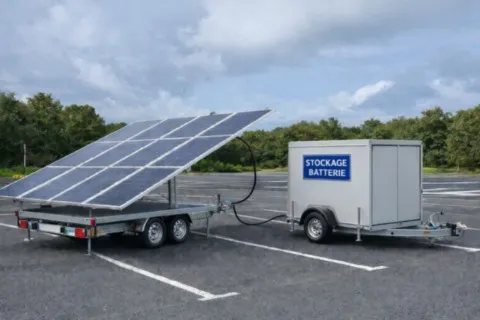 Remorque solaire autonome avec batterie